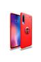 Xiaomi Mi A3 Case Smooth and Soft Back Surface Ravel Cover with Ring Stand - 3