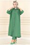 Wonderful Front Buttoned Linen Look Basic Suit