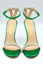 Women's Single Band Stone Detailed Shiny Satin Heeled Shoes - 3