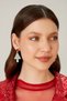 Women's New Year Pine Tree Themed Christmas Zircon Stone New Year Earring Model New Year Celebration Party New Year - 6