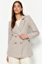 Brown Regular Lined Buttoned Woven Jacket TWOAW22CE0622 - 2