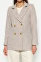 Brown Regular Lined Buttoned Woven Jacket TWOAW22CE0622 - 4