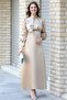 Damla Evening Dress Beige - Semra Aydın - Smr1024