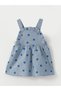 Crew Neck Short Sleeve Baby Girl T-Shirt and Salopet Dress Set of 2 - 2