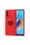 Oppo A74 4g Case Smooth and Soft Back Surface Ravel Cover with Ring Stand