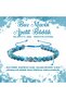 Certified Ice Blue Apatite 6mm Stair Closure Natural Stone Bracelet