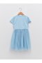 Crew Neck Basic Short Sleeve Girl's Dress - 2