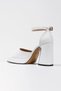 Women's Ankle Strap Platform Heeled Shoes - 5