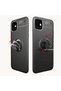 Apple iPhone 11 Case Smooth and Soft Back Surface Ravel Cover with Ring Stand - 4