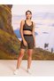 Women's Sports Biker Tights with Elastic Waist Color Block - 2