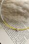 Women's Yellow and White Sand Beaded Daisy Detailed Necklace - 3