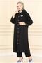 Wonderful Front Buttoned Linen Look Basic Suit - 5