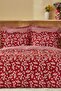 Carlo %100 Cotton Double Duvet Cover Set Red