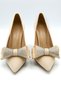 Women's Bow Detailed Satin Stiletto