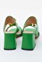 Women's Genuine Leather Heeled Slippers - 4