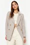 Brown Regular Lined Buttoned Woven Jacket TWOAW22CE0622