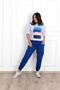 Women's Large Size Print Detailed Tracksuit Set 3695-23 - 7
