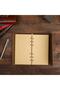 Leaf Pattern Leather Covered Notebook Small Size - 4