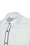 White Groom's Suit Slim Fit Shirt with Ankle Collar Stripe