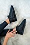 Women's Black Skin Ultra Mini Boots with Fur Inside Model Faux Leather Boots - 7