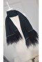 Luxury Stoned Feather Hijab Shawl Made of Original Crepe Chiffon Fabric - 4