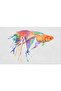 Gold Fish Bath Mat And Single Wing Shower Curtain 1x180x200 Set - 2