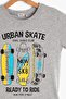 Gray Boy's Text Printed T-Shirt - 3