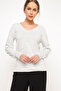 Women's V-Neck Basic Sweater F6797AZ.17AU.GR28