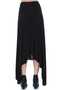 Women's Black Asymmetrical Skirt EKM2516 - 2