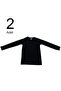 Girl's Black 2 Pack Thermal Long Sleeve Bodysuit ELF568TUT0836T2