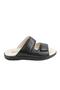 Dia Comfort Men's Black Diabetic and Full Orthopedic Genuine Leather Slippers - 3
