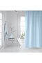 Bathroom Curtain 1x240x200 Single Wing Blue Shower Curtain with Ring Gift 0010
