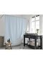 Bathroom Curtain 1x240x200 Single Wing Blue Shower Curtain with Ring Gift 0010 - 3