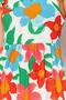 Orange Large Floral Maxi Knit Dress TWOSS23EL02328 - 5