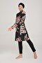 Women's Long Sleeve Picass Black Hijab Swimsuit 8c0t0n3 - 2