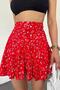 Women's Red Viscose Fabric Summer Short Skirt |   Comfortable and Stylish Mini Skirt 1905 - 2