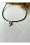 Elephant Detailed Authentic Lucky Pendant Green Bead Necklace - 2