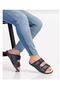 Dia Comfort Men's Black Diabetic and Full Orthopedic Genuine Leather Slippers - 5
