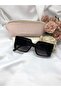 مونتيرا نظارة شمسية مستطيلة سوداء للنساء