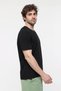 Men's V-Neck Short Sleeve Regular Fit Basic T-Shirt Black - 4