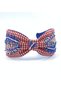 Red and White Checkered Beaded Narrow Mold Crown - 2
