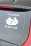 There is a Baby in the Car Cute White Auto Glass Sticker with Animal Figure Warning Lettering - 4