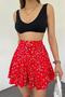 Women's Red Viscose Fabric Summer Short Skirt |   Comfortable and Stylish Mini Skirt 1905