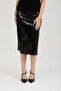 Sequined Single Side Slit Regular Waist Long Skirt