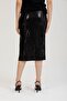 Sequined Single Side Slit Regular Waist Long Skirt - 4
