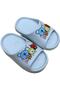 Children's White Printed Light Sole Slide Summer Slippers (Buy One Size Larger)