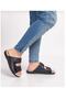 Dia Comfort Men's Black Diabetic and Full Orthopedic Genuine Leather Slippers - 6
