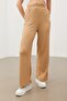 Women's Biscuit Waist Elasticated Double Pocket Wide Leg Wrinkled Trousers - 4