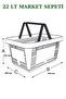 22 Liter Market Basket, Shopping Basket, Market Basket with Handle - 6