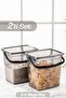 2-Piece Mega Size Flour and Pulses Storage Container - Detergent Dispenser - Food Storage Box 6 Lt Anthracite